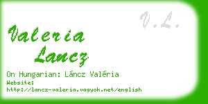 valeria lancz business card