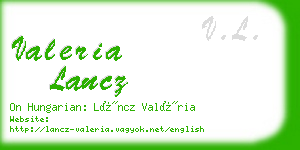 valeria lancz business card